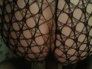 Monica Getting Banged In Fishnet And Jizz On Bum