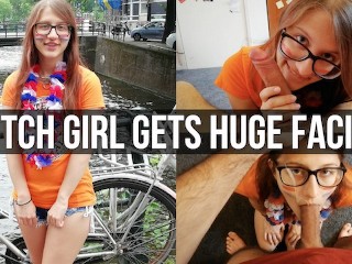 Dutch Girl Gets A Massive Facial
