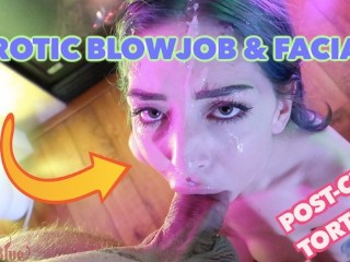 Erotic Blow-Job And Facial