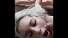 Voluptuous Nice Golden-haired Bitch Blows My Penis With Meaty Facial