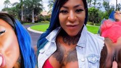 Busty Huge Ass-Hole Black Whore Got Hooked Up In Miami By Stranger & Jizz Covered