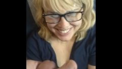 Just A Facial – Facial On Innocent Wife, Smiling, Jizz On Glasses