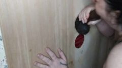 Surprise At The Glory Hole Cum On Face Shot